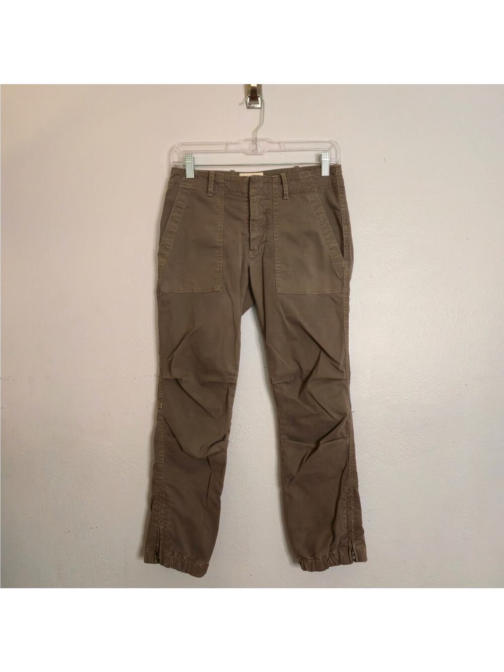 Utility Casual Relaxed Cropped Military Pant Gray 00 Zip Jogger Nili Lotan
